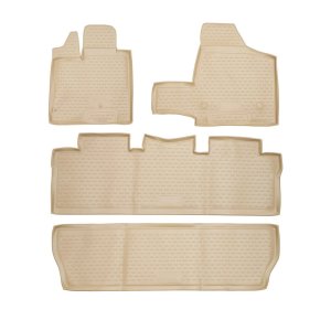 Toyota Sienna Floor Mats - Omac - Rubber TPE - Beige - 2004-2010